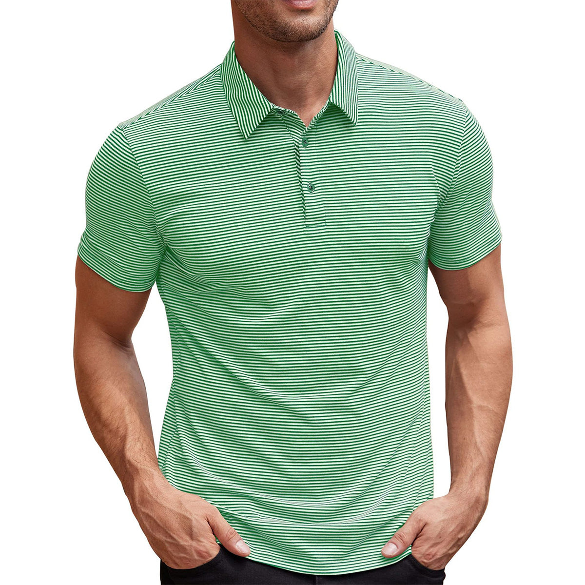 Stripet polo-shirt