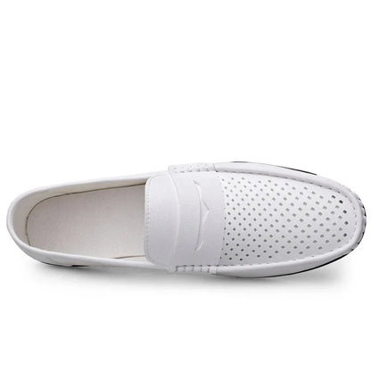 Klassiske italienske læder loafers