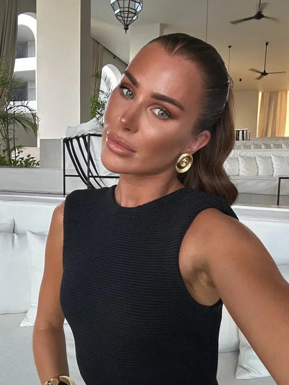 Aline | Lang kjole med frynser