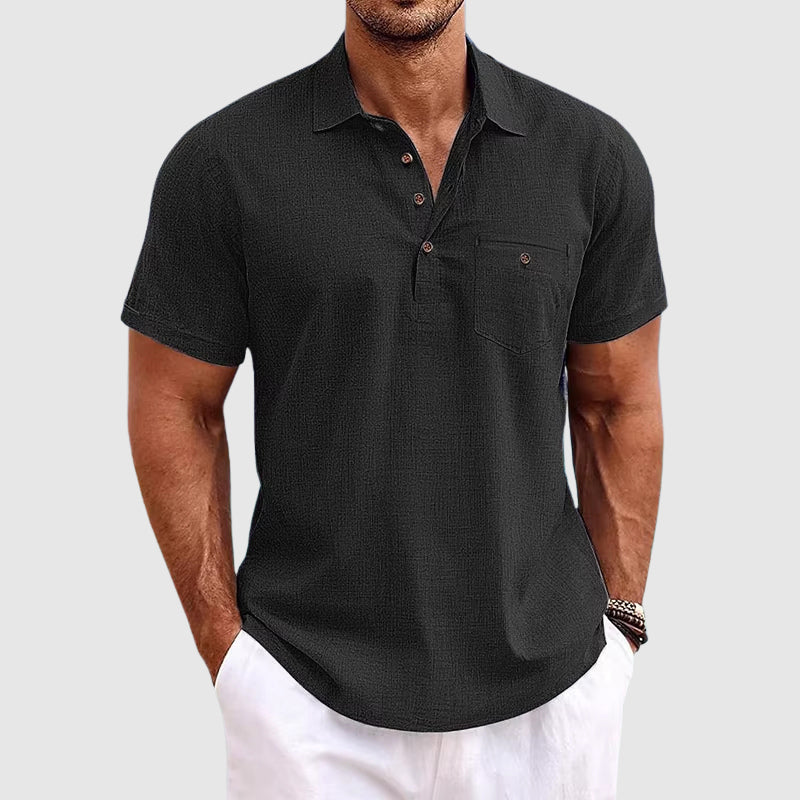 Linned poloshirt