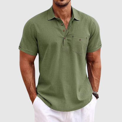 Linned poloshirt
