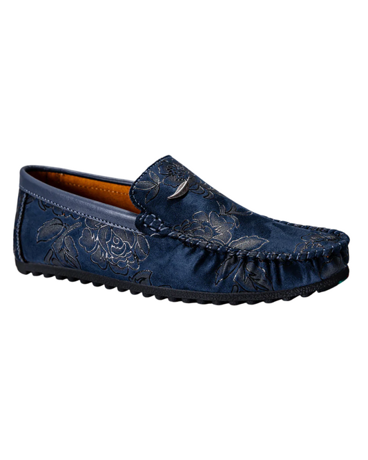 Læder Loafers med blomster