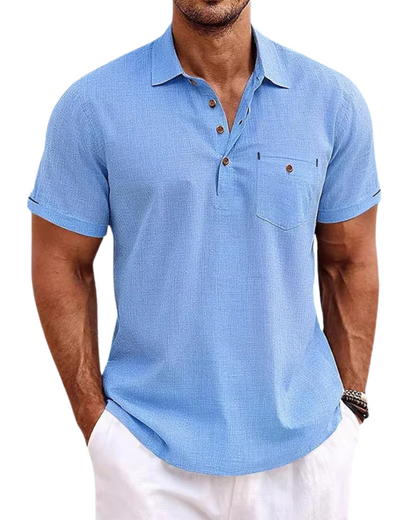 Linned poloshirt