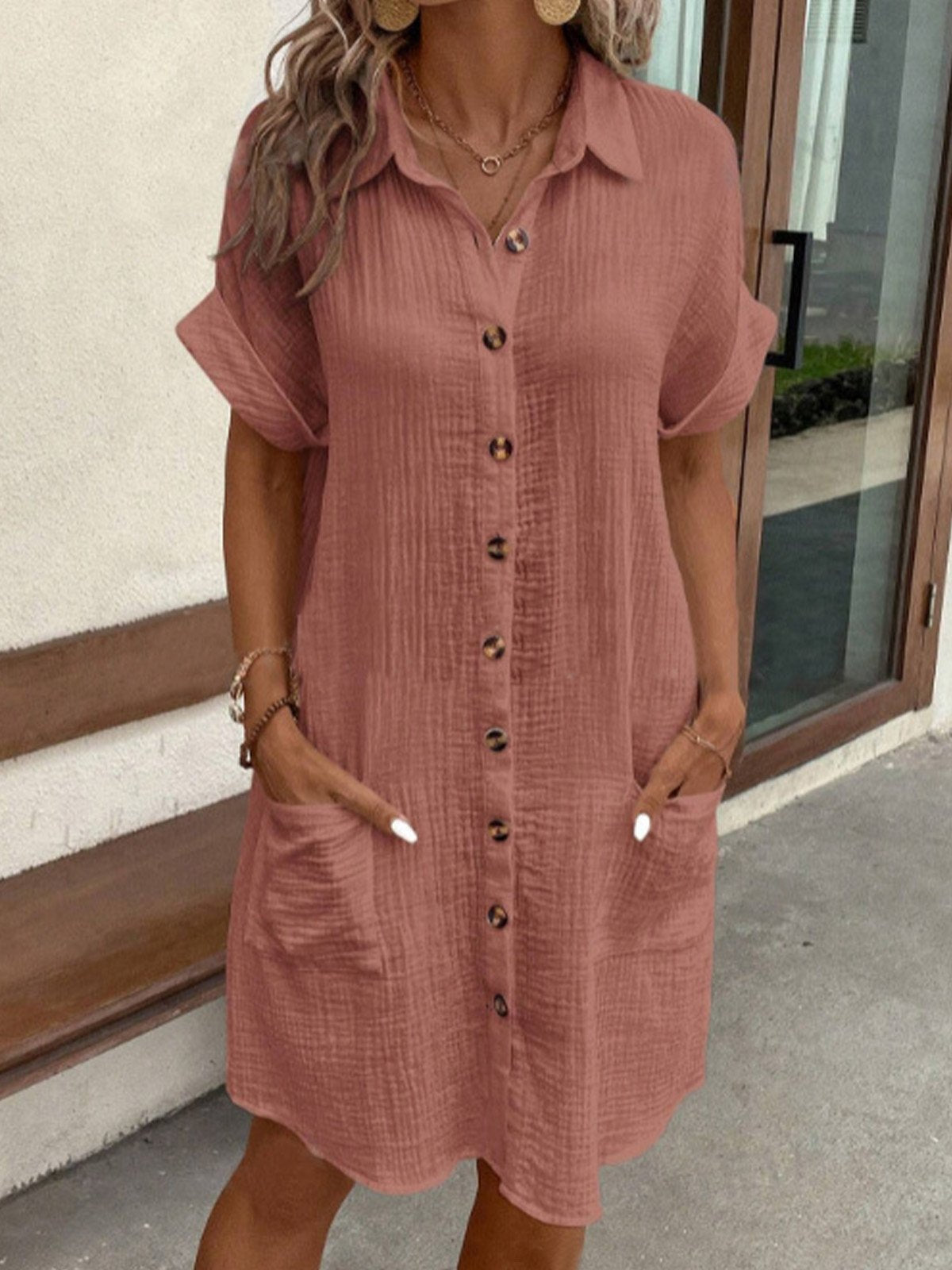 Melanie | Linned Polo Kjole
