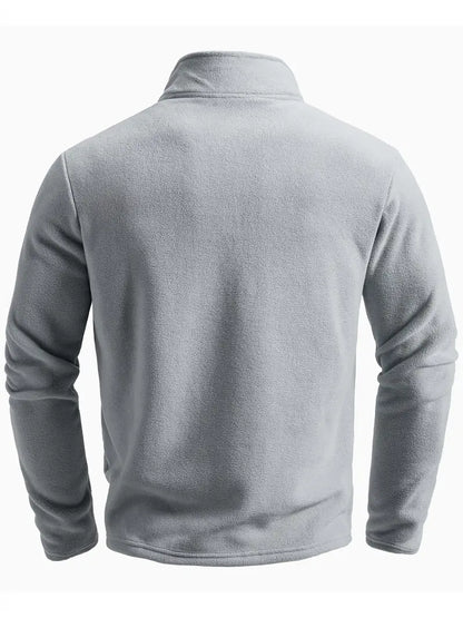 Sweater med lange ærmer og lynlås