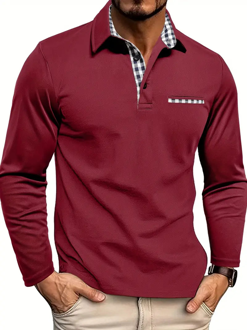 Langærmet Polo T-shirt