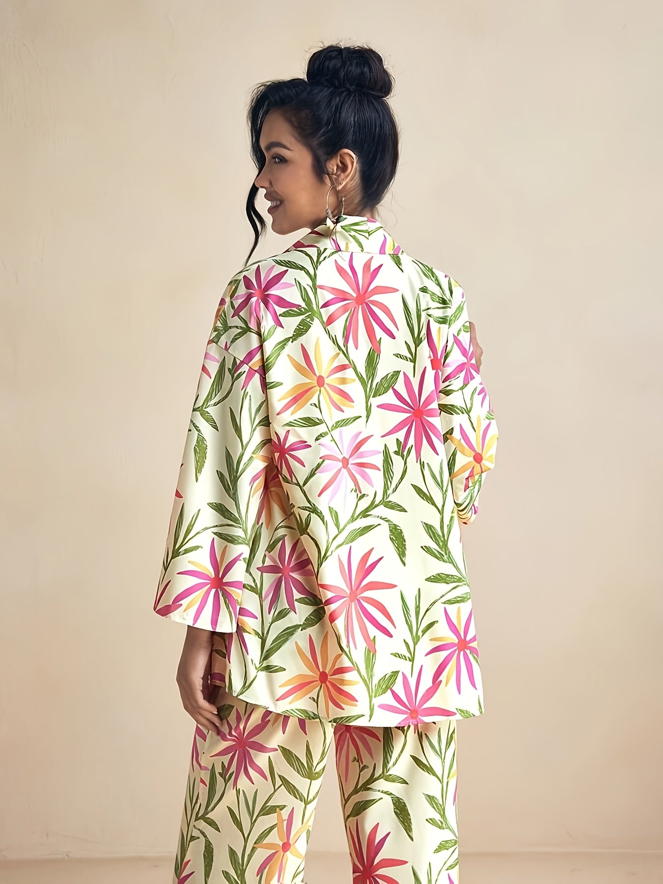 Lana | Tropisk Blomsterprint Casual Sæt