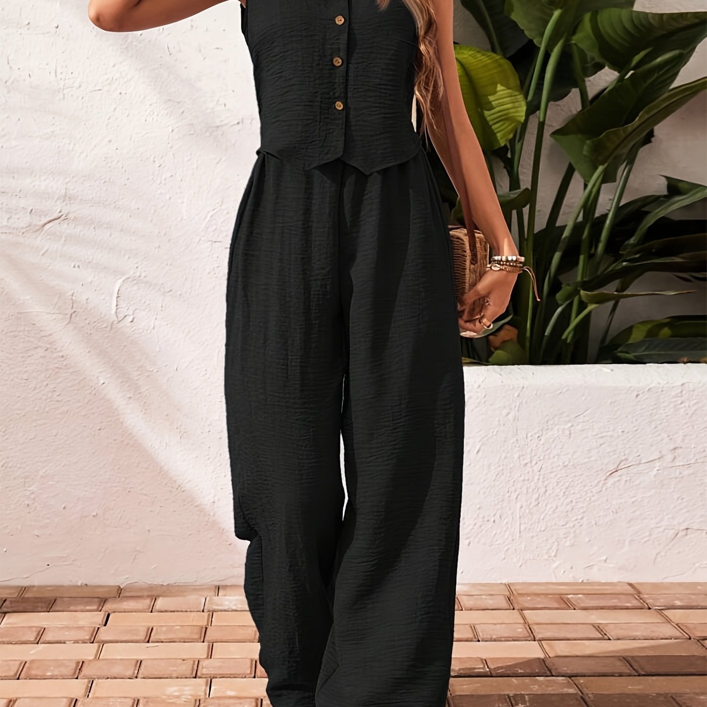 Sophie | Stilfuld Ærmeløs Jumpsuit