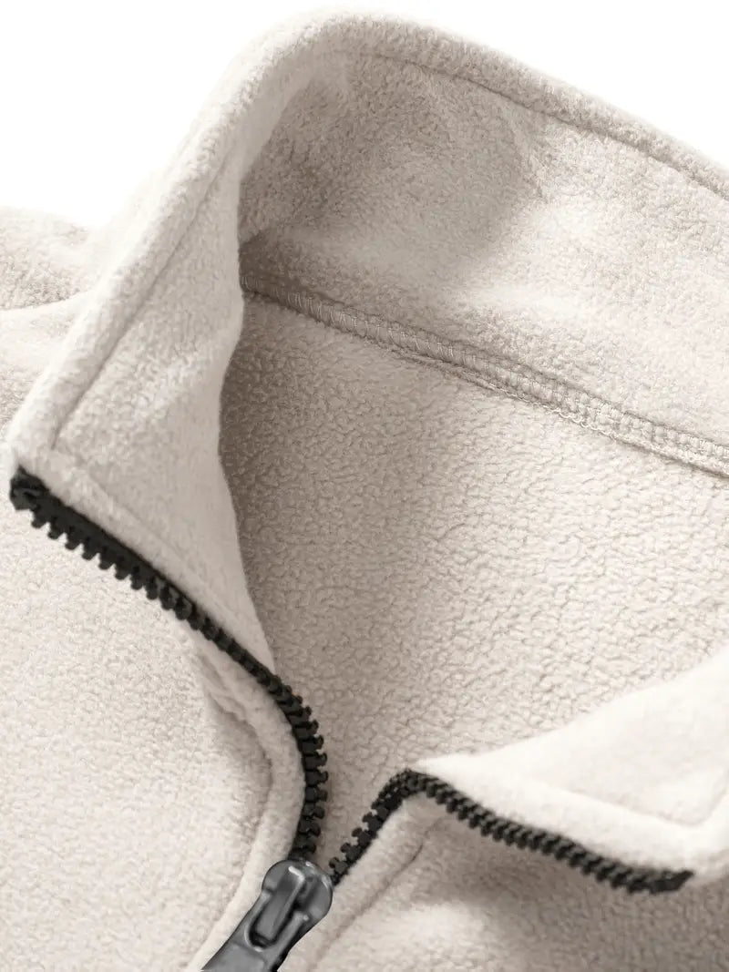 Sweater med lange ærmer og lynlås