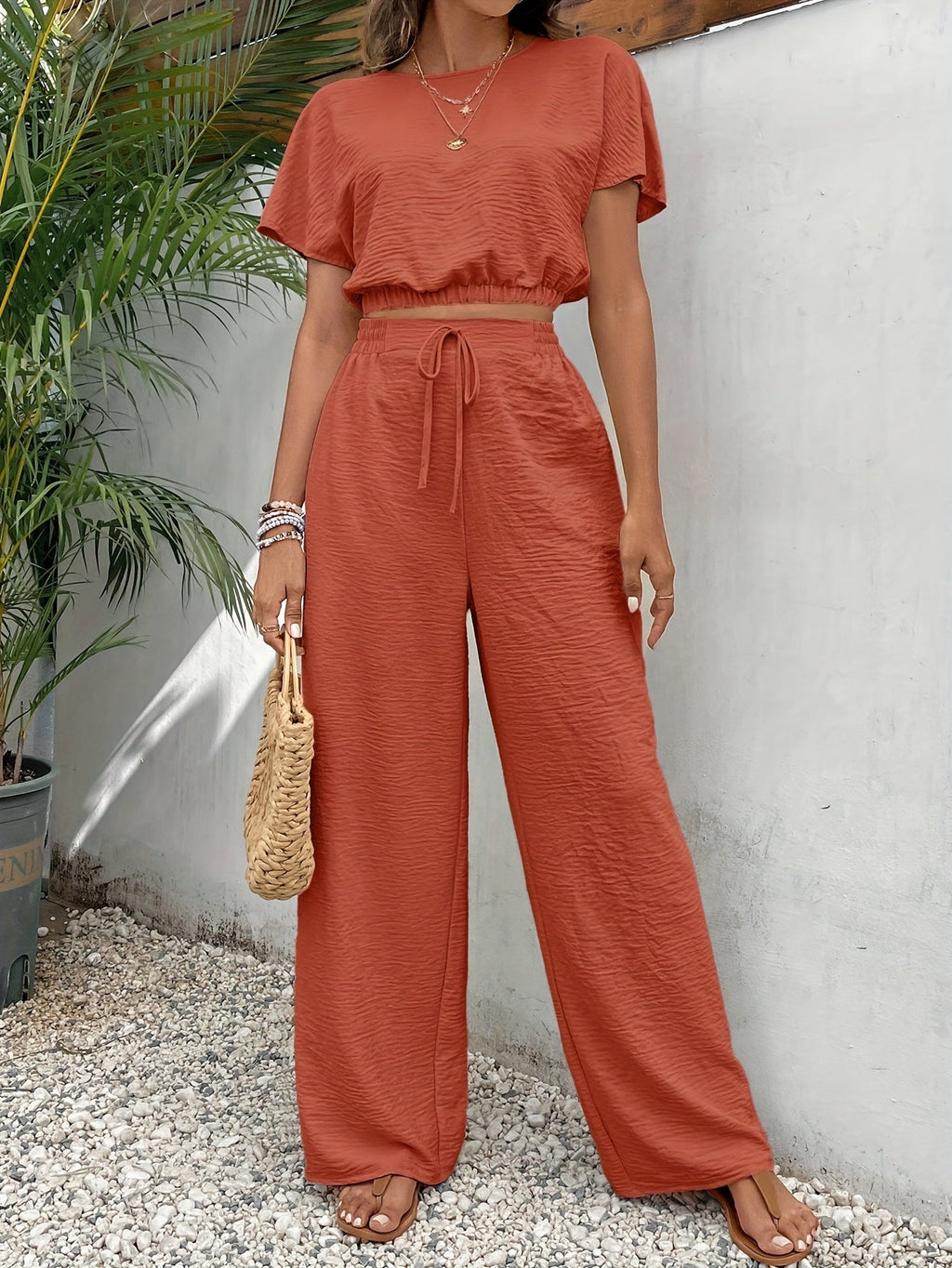 Luna | Chic Crop Top & Bukser