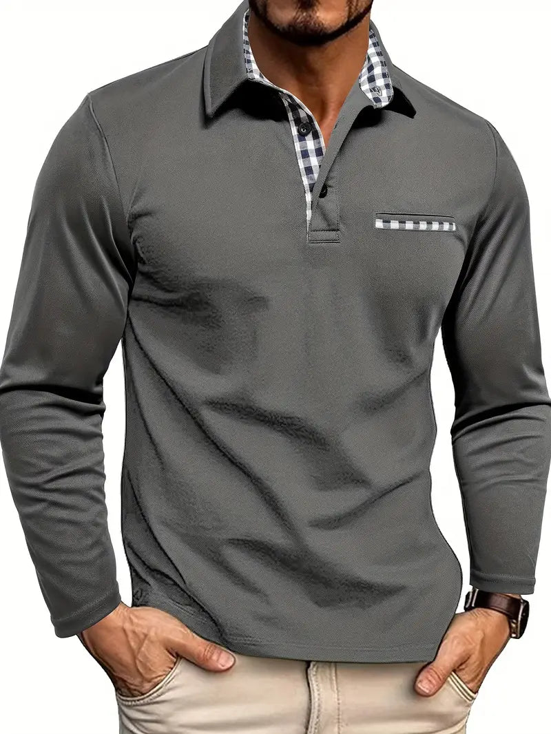 Langærmet Polo T-shirt