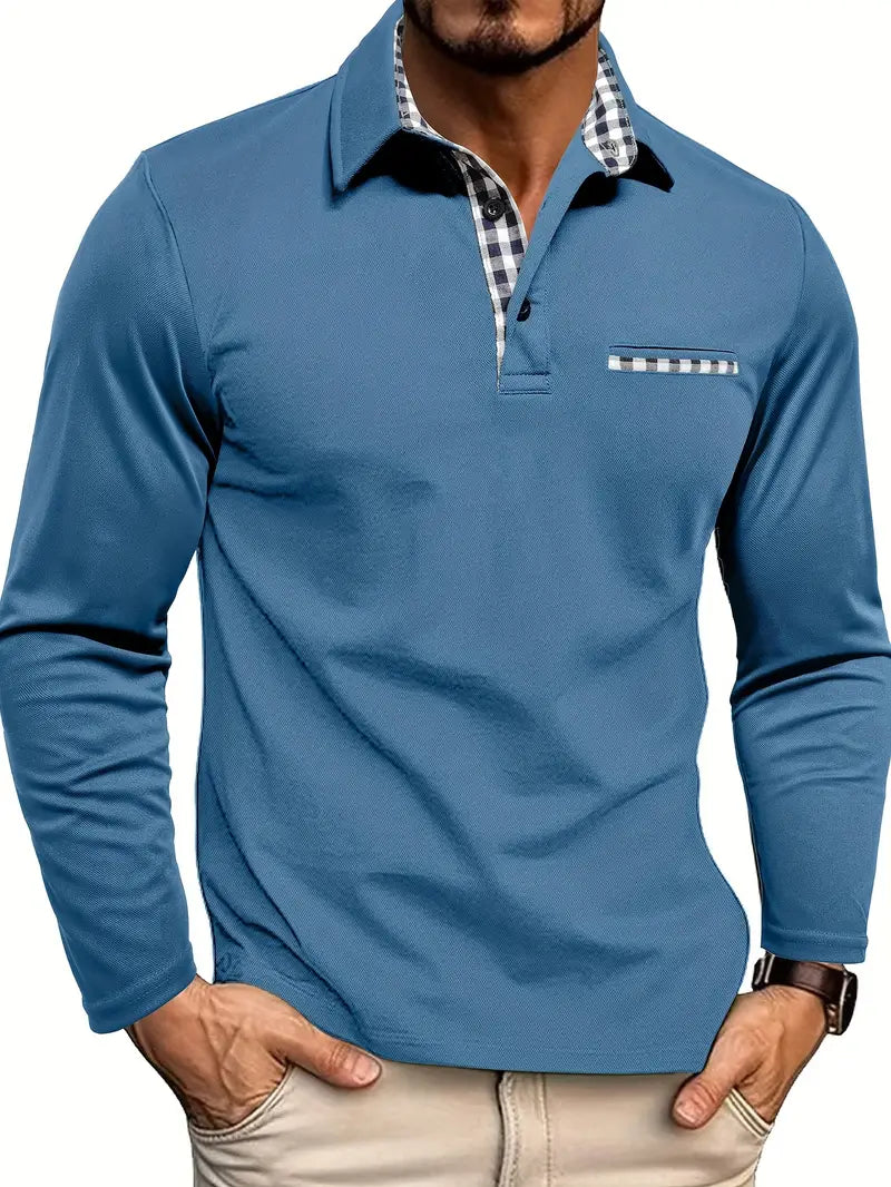 Langærmet Polo T-shirt