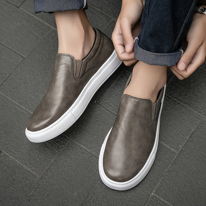 Casual læder slip-ons