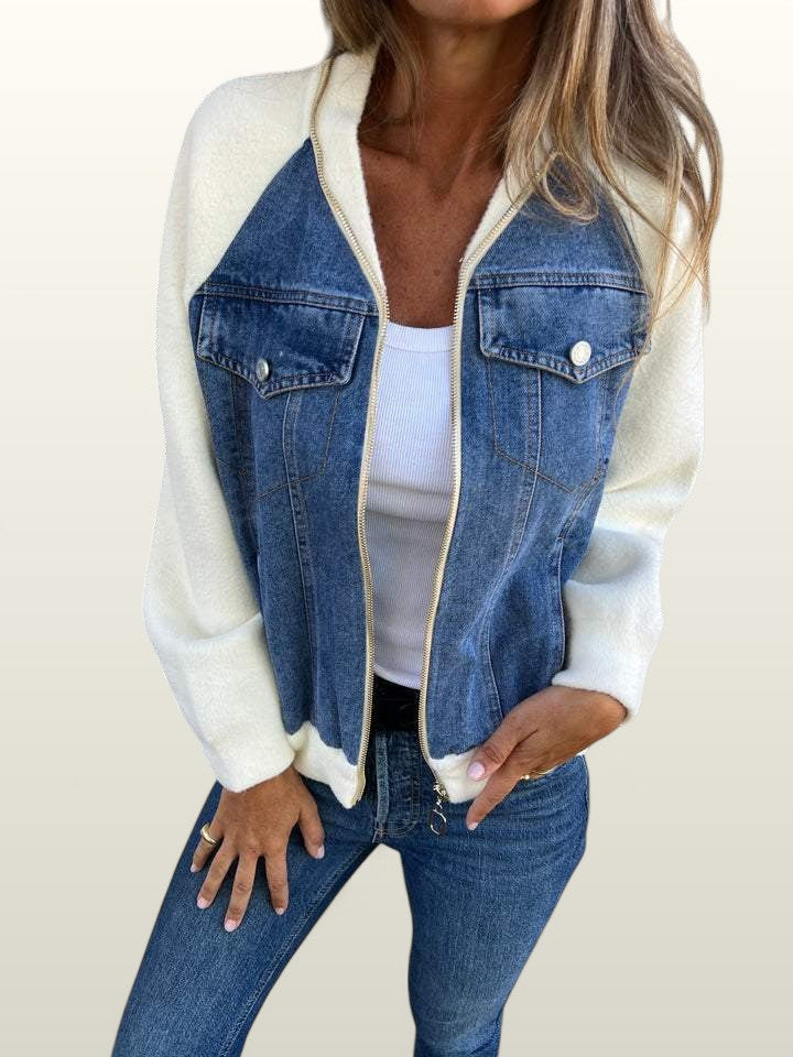 Isabella | Casual V-Hals Lynlåsjakke
