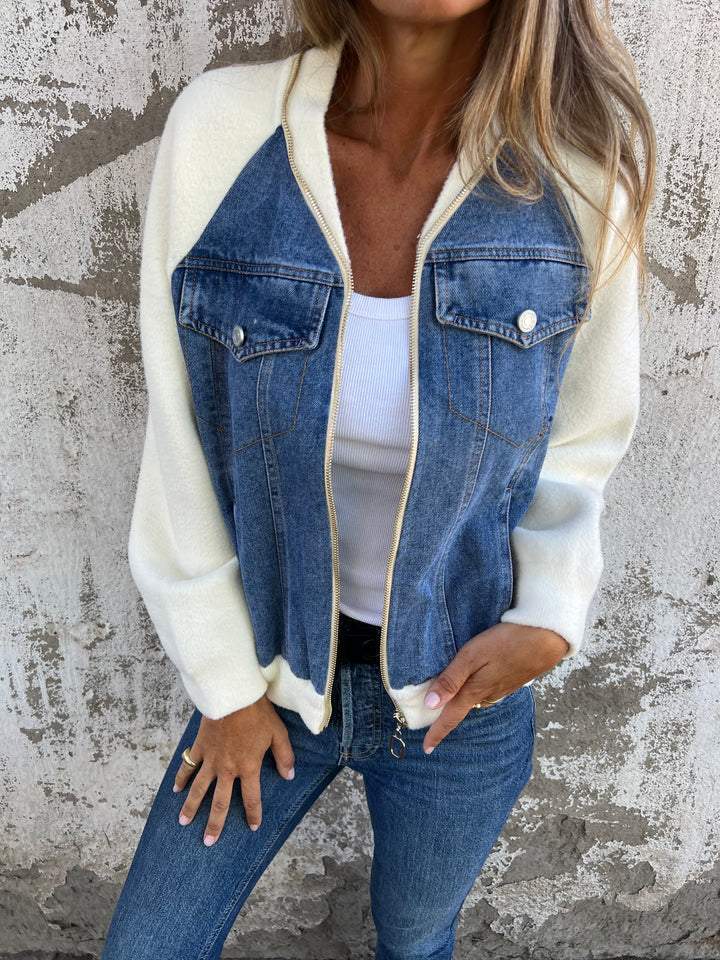 Isabella | Casual V-Hals Lynlåsjakke