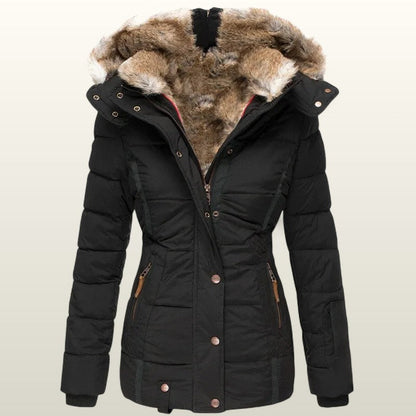 Audrey | Varm Vinterjakke med Pelskrave
