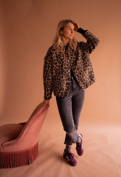 Luna | Trendy Jakke med Leopardprint