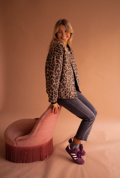 Luna | Trendy Jakke med Leopardprint