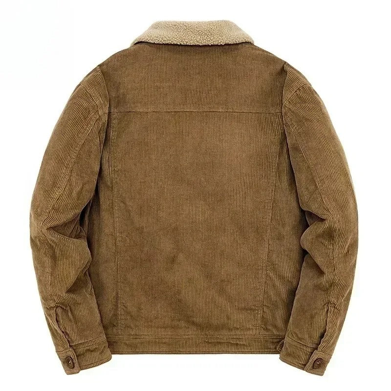 Corduroy Jakke Med Cashmere For