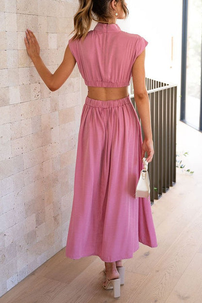 Quincy | Midi kjole med Cut-Out og Lommer