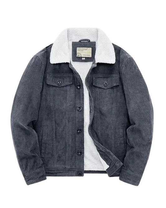 Corduroy Jakke Med Cashmere For