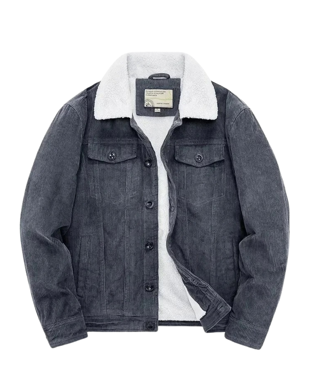 Corduroy Jakke Med Cashmere For