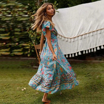 Veronica | Maxi Kjole Med Høj Slids