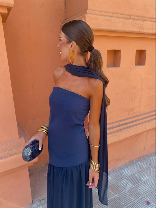 Mila | Chic Strapless Midi Kjole